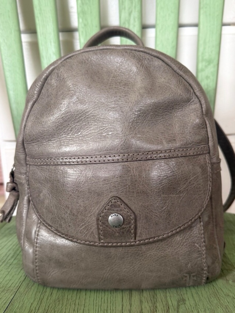 Frye Melissa Mini Backpack Ice Gray Leather